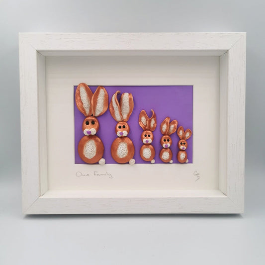 'Our Family' - Bunny Family Portrait/Personalised Gift