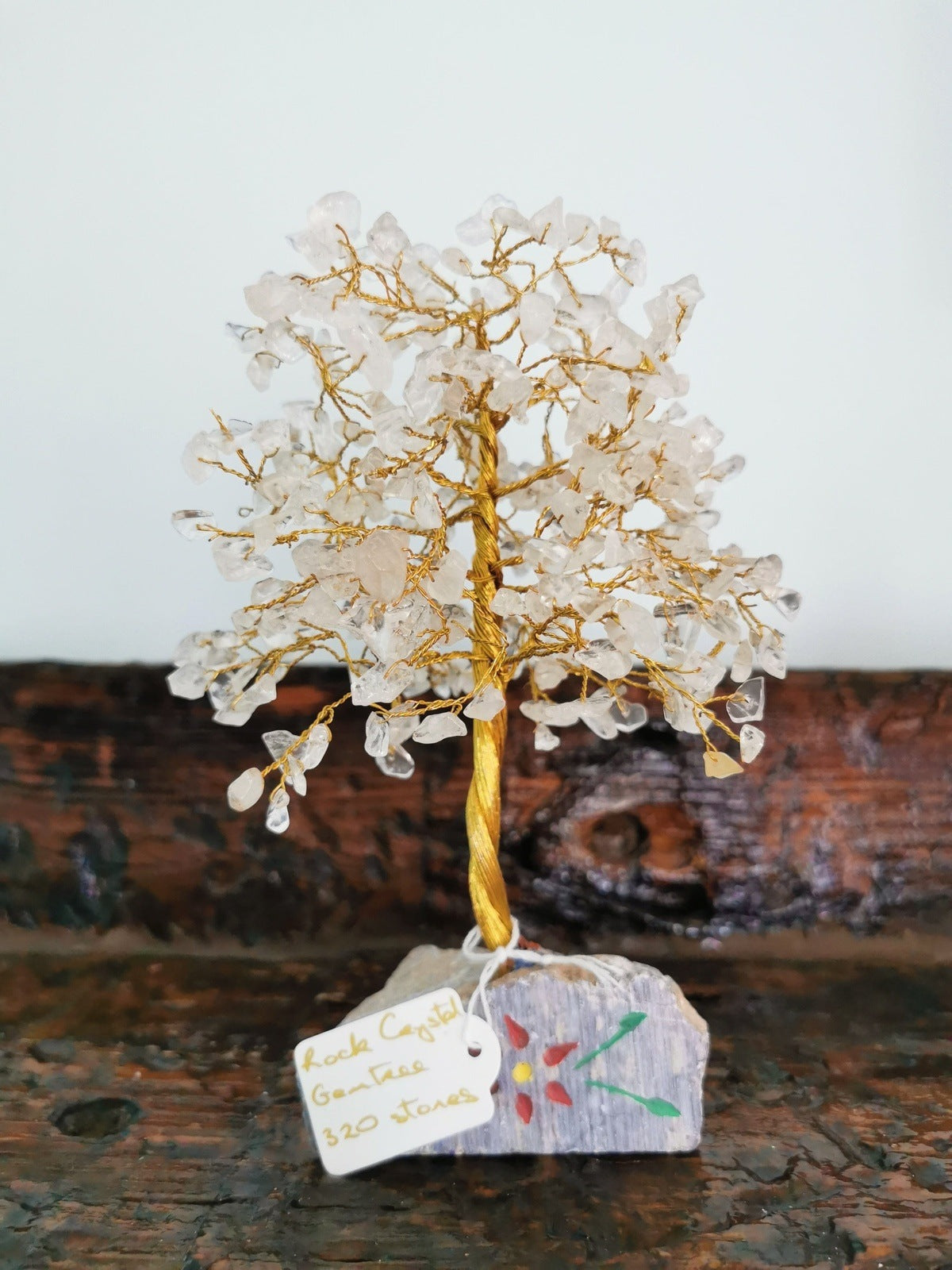 Large Gemstone Trees with Stone Base