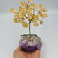 Citrine Gemstone Tree on Amethyst Cluster Base