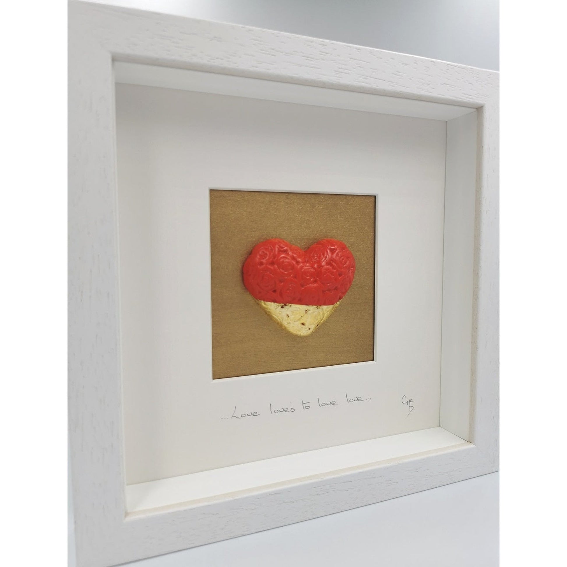 'Love loves to love love'- Clay Heart Wall Art -Love/Anniversary Gift