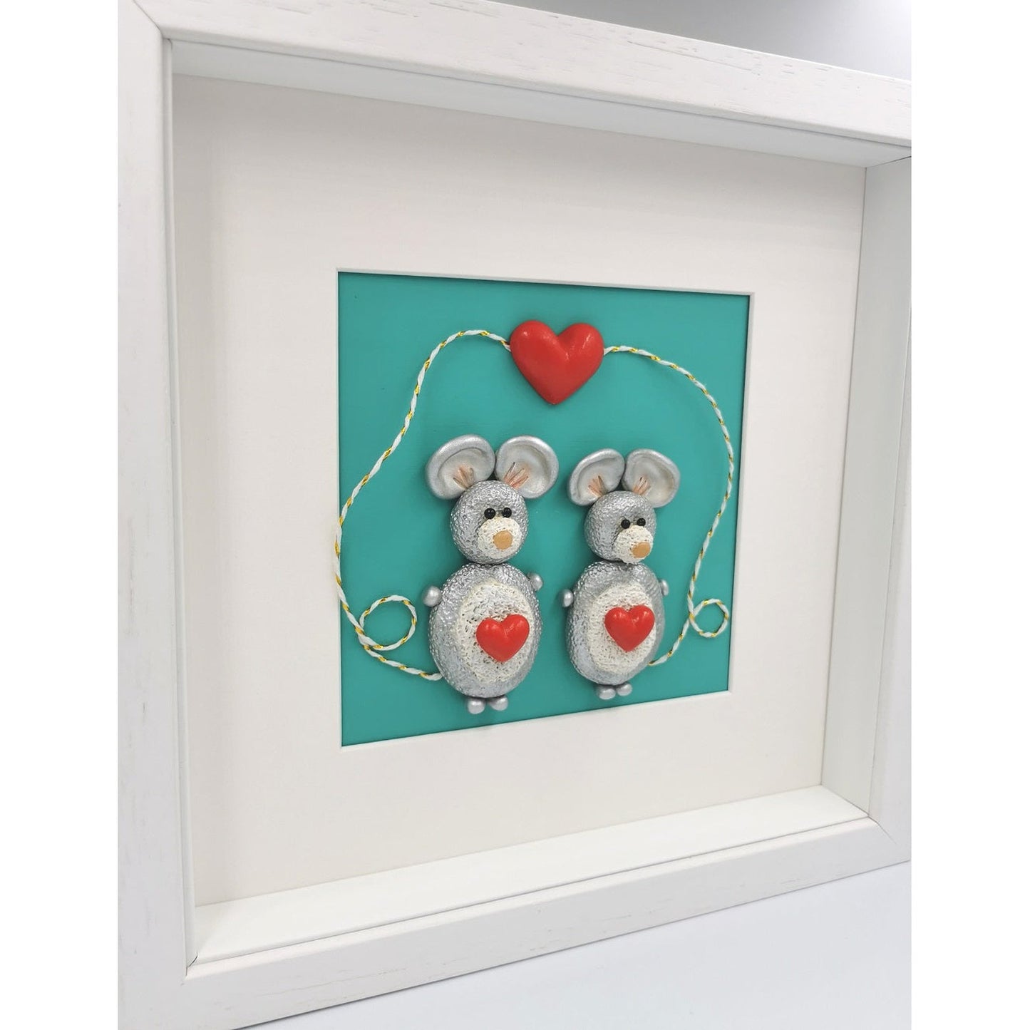 'Love Story'- Mouse Couple in Love/Wedding Gift/Personalised Gift