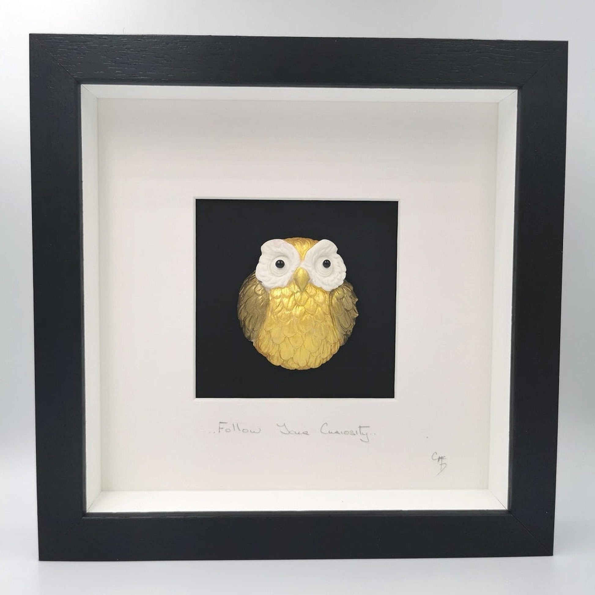 'Follow Your Curiosity'- Clay Owl Wall Art