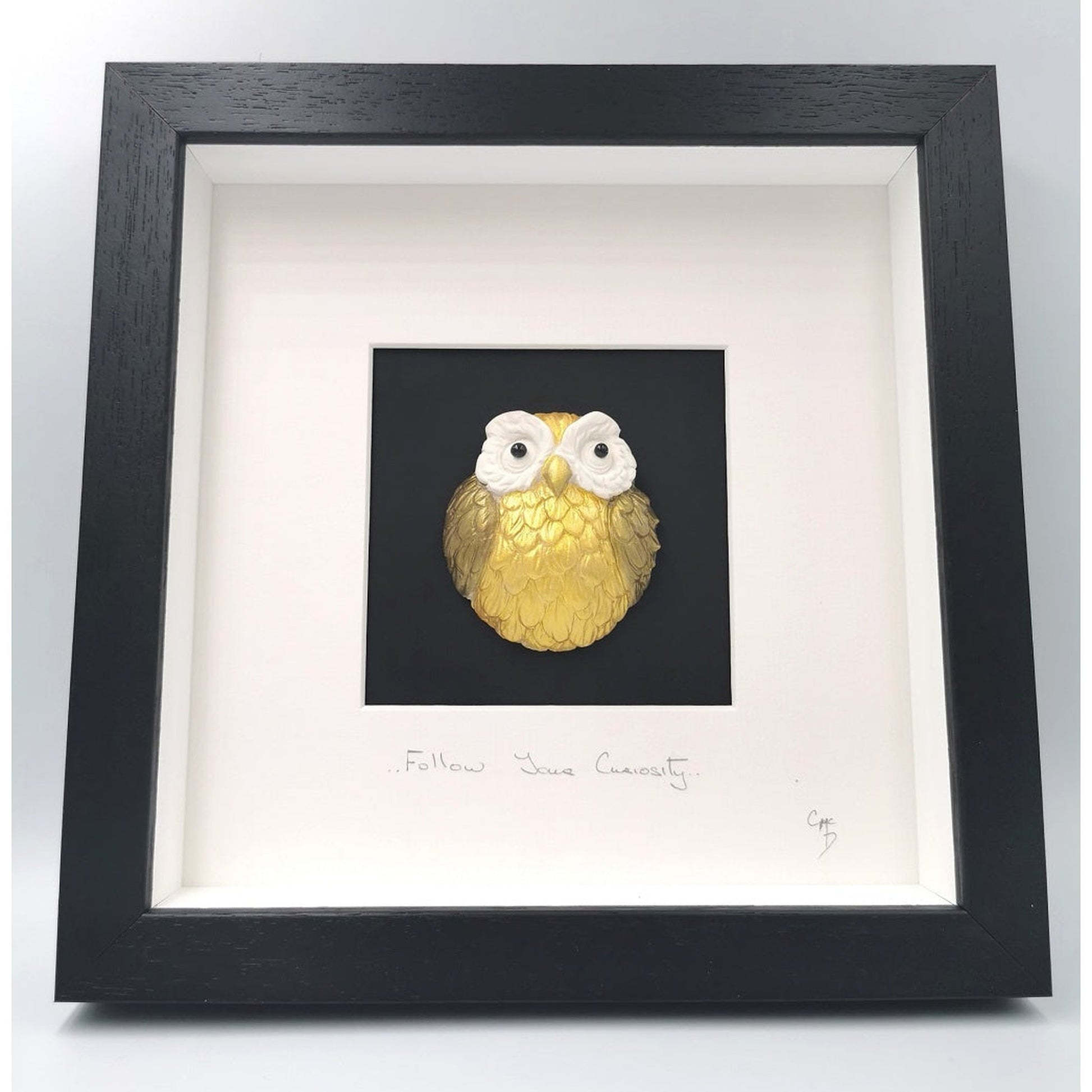 'Follow Your Curiosity'- Clay Owl Wall Art