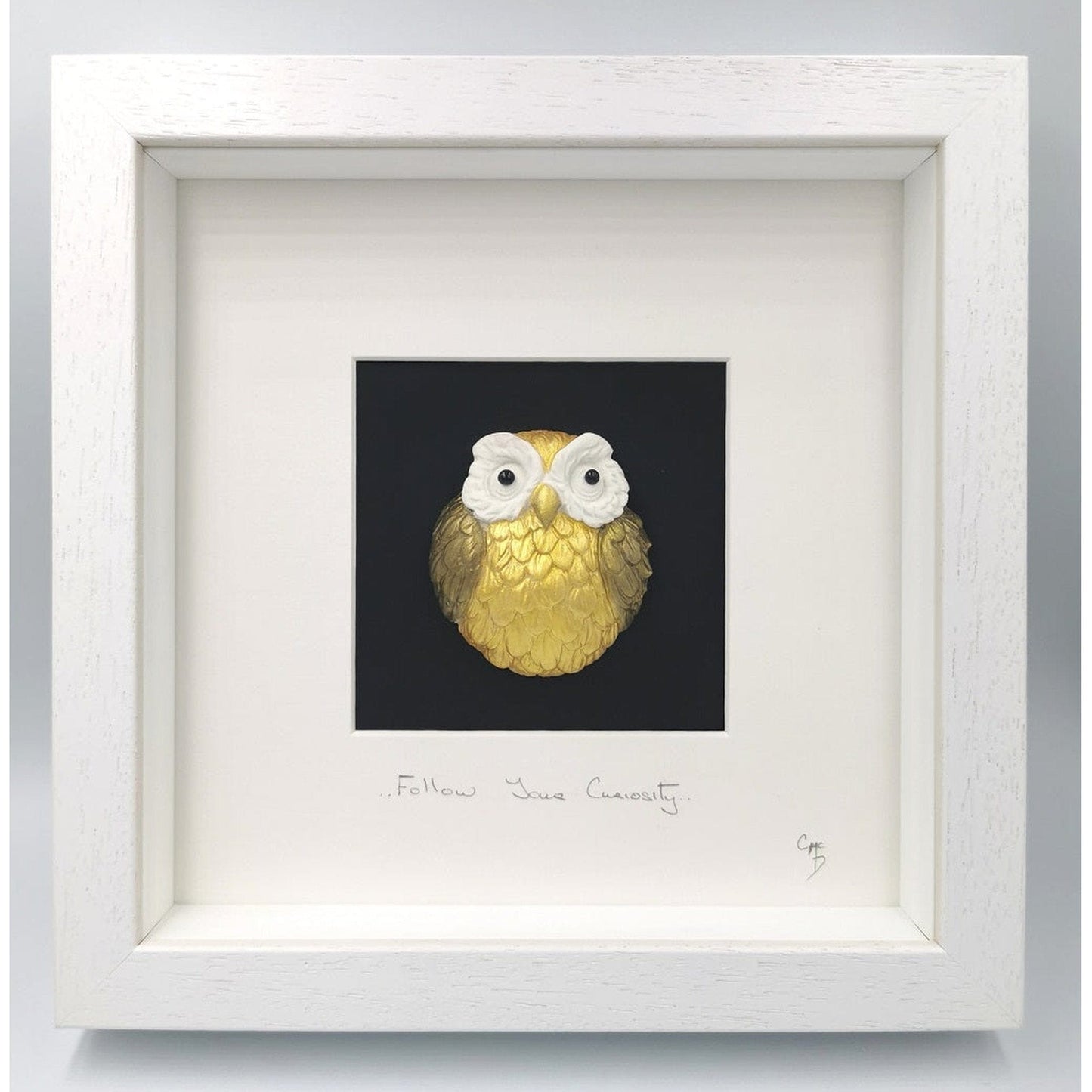 'Follow Your Curiosity'- Clay Owl Wall Art