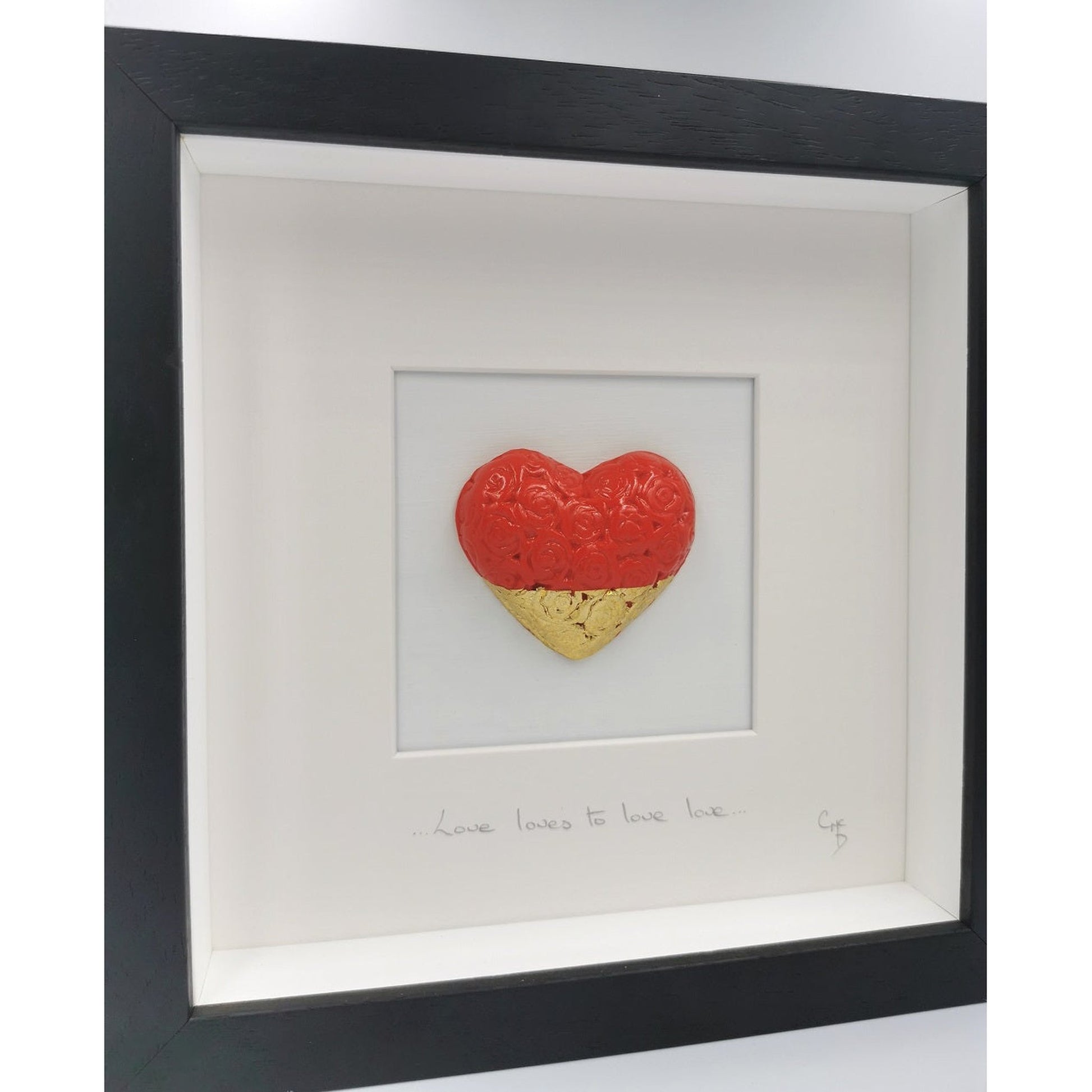 'Love loves to love love'- Clay Heart Wall Art -Love/Anniversary Gift