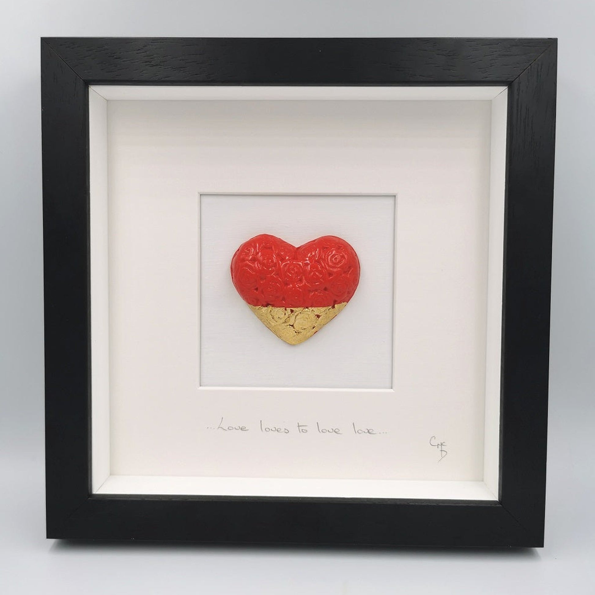 'Love loves to love love'- Clay Heart Wall Art -Love/Anniversary Gift