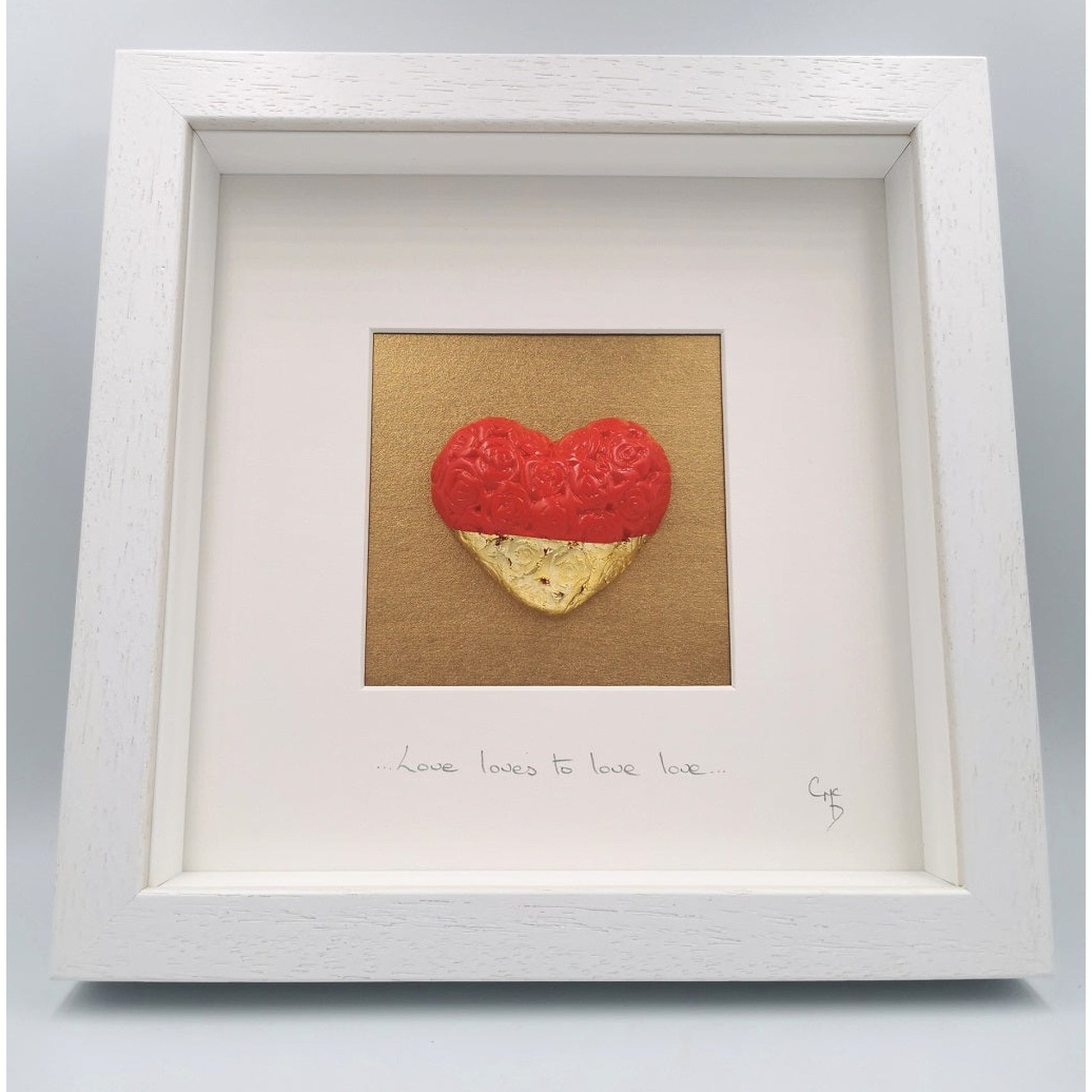 'Love loves to love love'- Clay Heart Wall Art -Love/Anniversary Gift