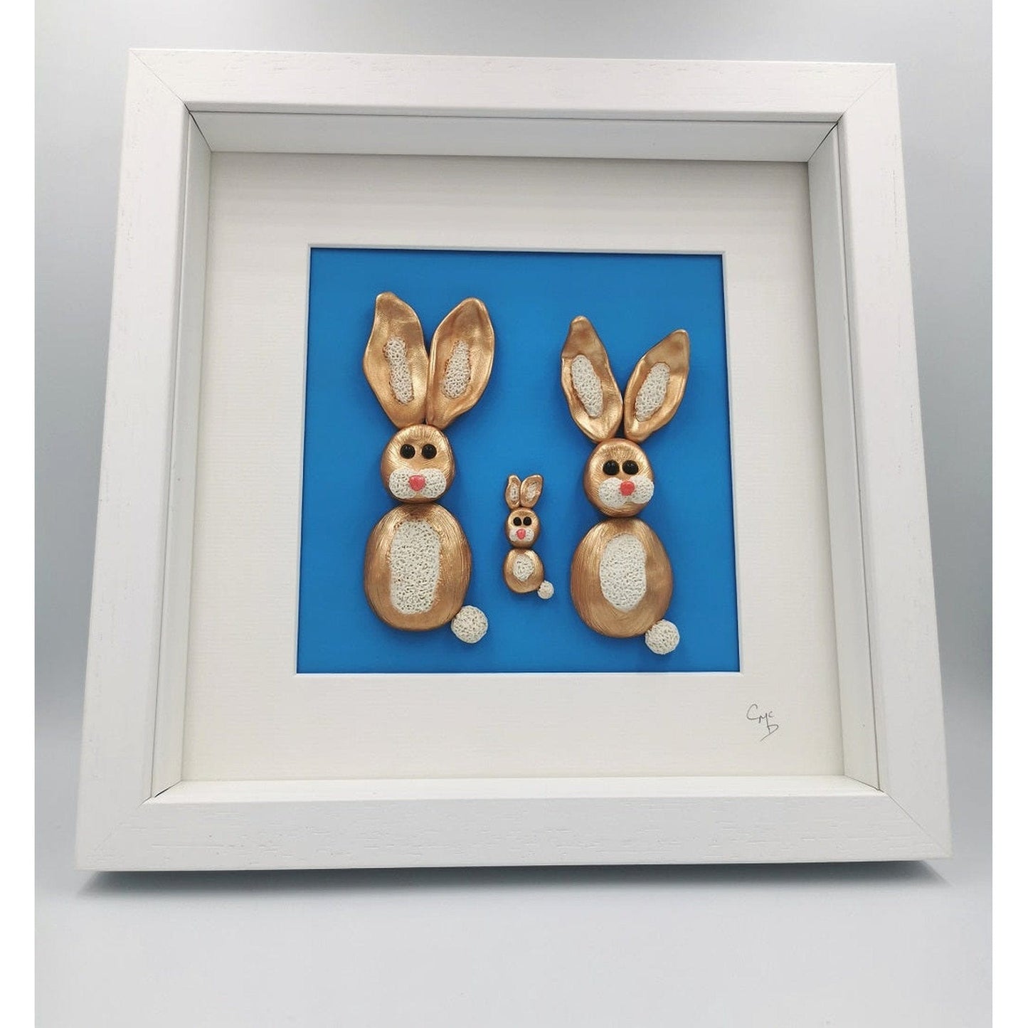 'Welcome Little One' - Bunny Family - New arrival/Personalised Gift